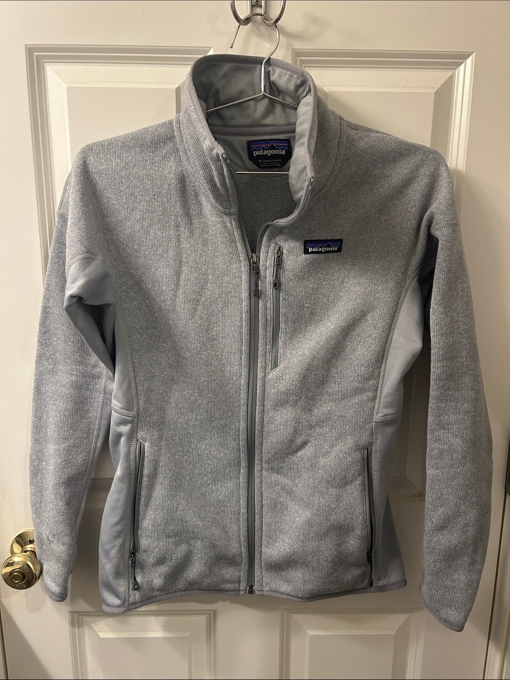 Patagonia Light Gray Full-Zip Fleece Jacket